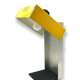 Space age yellow cubic table lamp, Italy 1970s