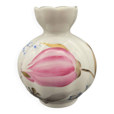Lomonosov LFZ vase "Tulip", pink tulip decoration, around 2002