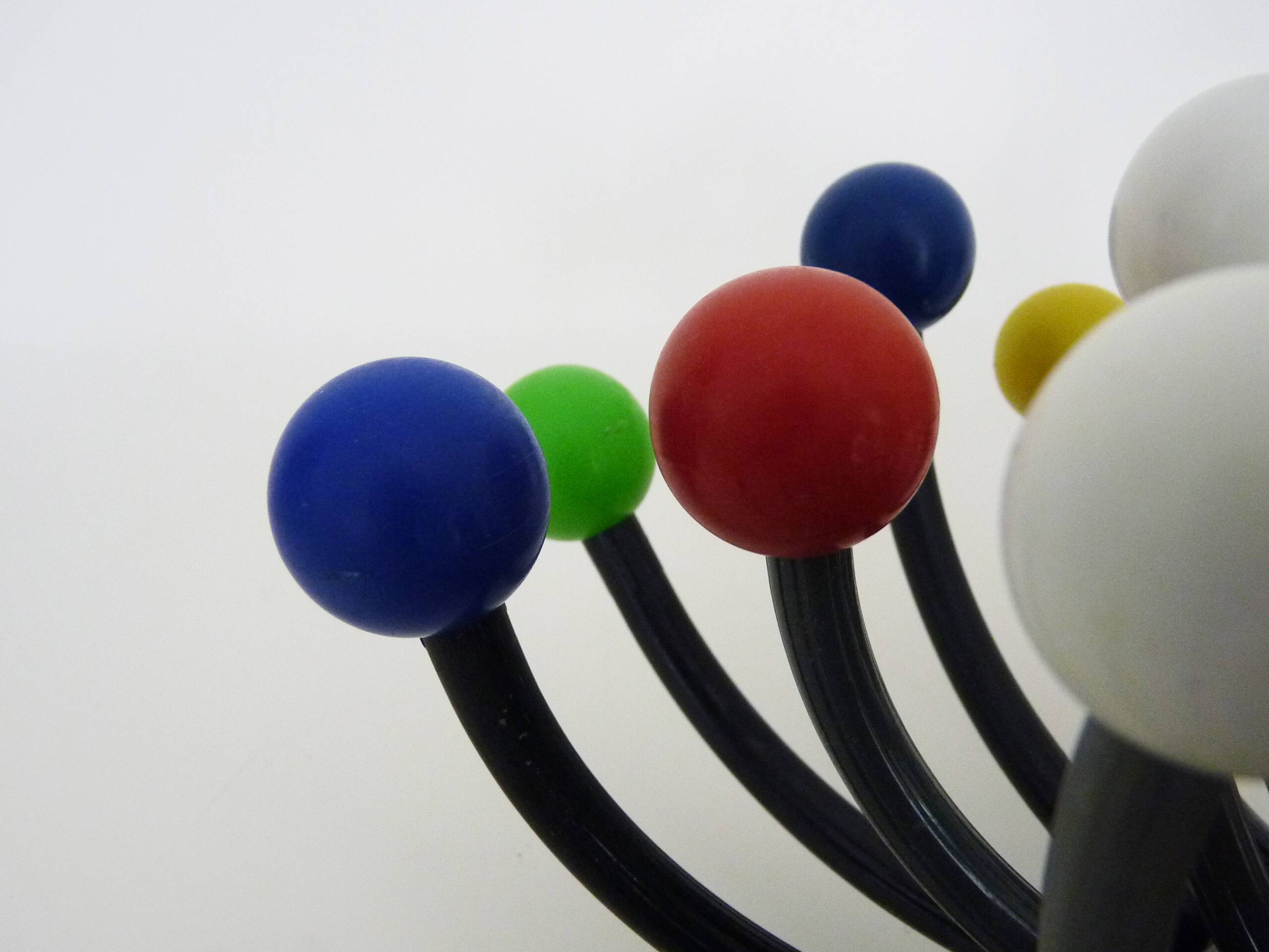 Vintage Pistillino wall lamp in silver plastic by studio Tetrarch for Valenti, Italy