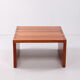 Brutalist Pine wood French coffee table, 1970 France