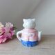 Mini ceramic cat teapot
