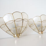 Pair of mother-of-pearl Wall light