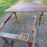 19th century walnut 6 leg table, opening