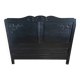 Vintage headboard 140 matte black refurbished Art Deco