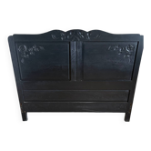 Tête de lit vintage 140 noir mat relookée art déco