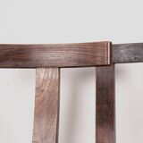 Set of 4 Scandinavian chairs in solid Elm, model T in the style of Olavi Hannin.