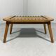 Tabouret en chêne blond spécial, petit banc des années 1960.