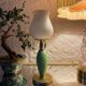 Lampe en opaline MD, années 60