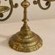 Three-light candelabrum in engraved brass — France, circa 1900