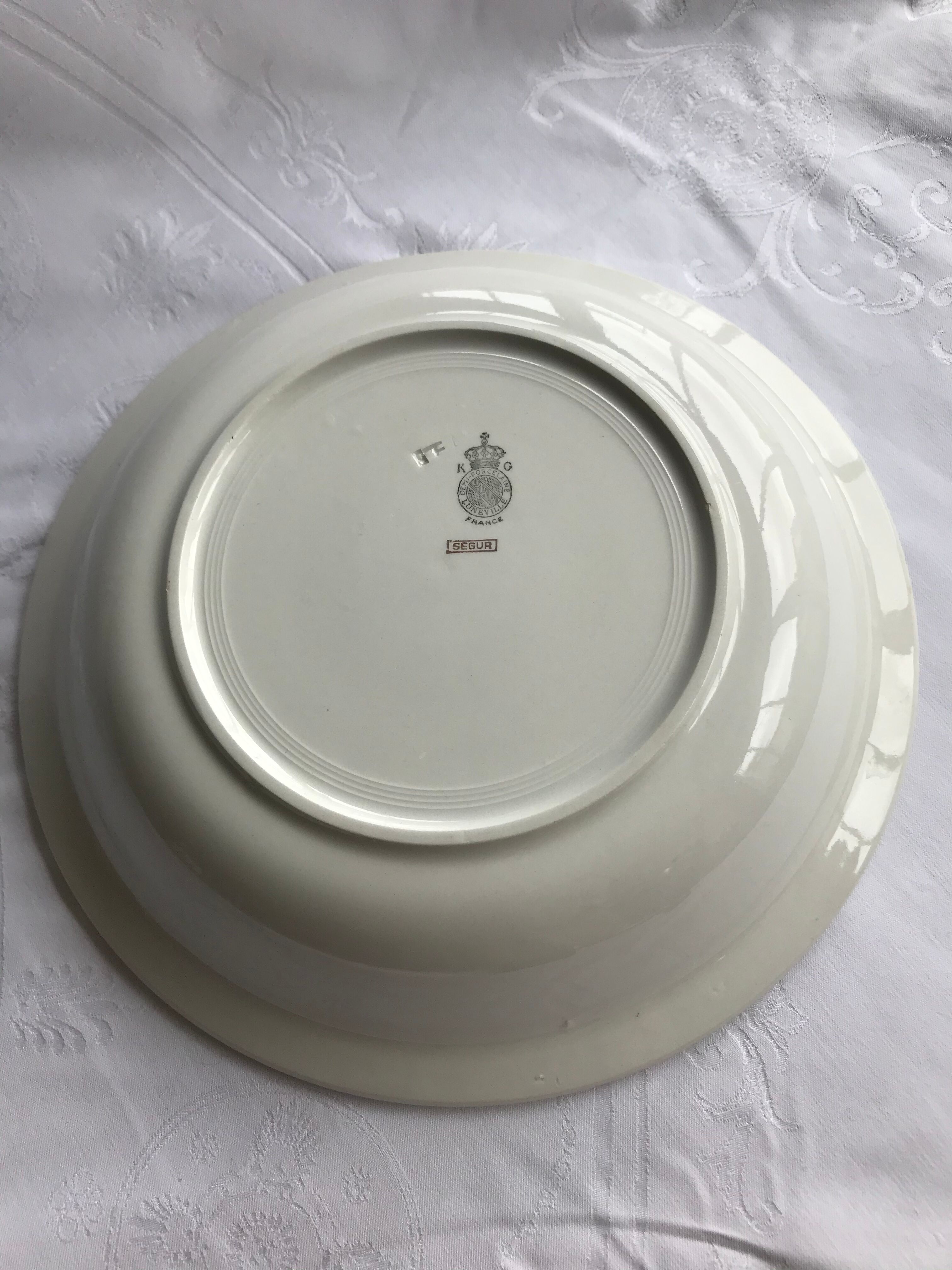 Segur luneville service dish