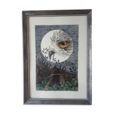 "night bird" ink from China and colored pencil on paper.