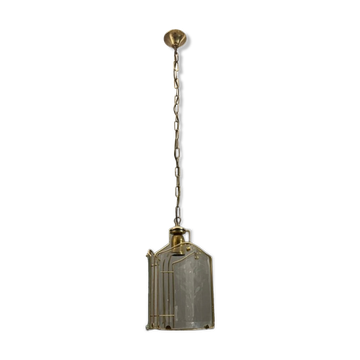 Suspension italienne en laiton et verre