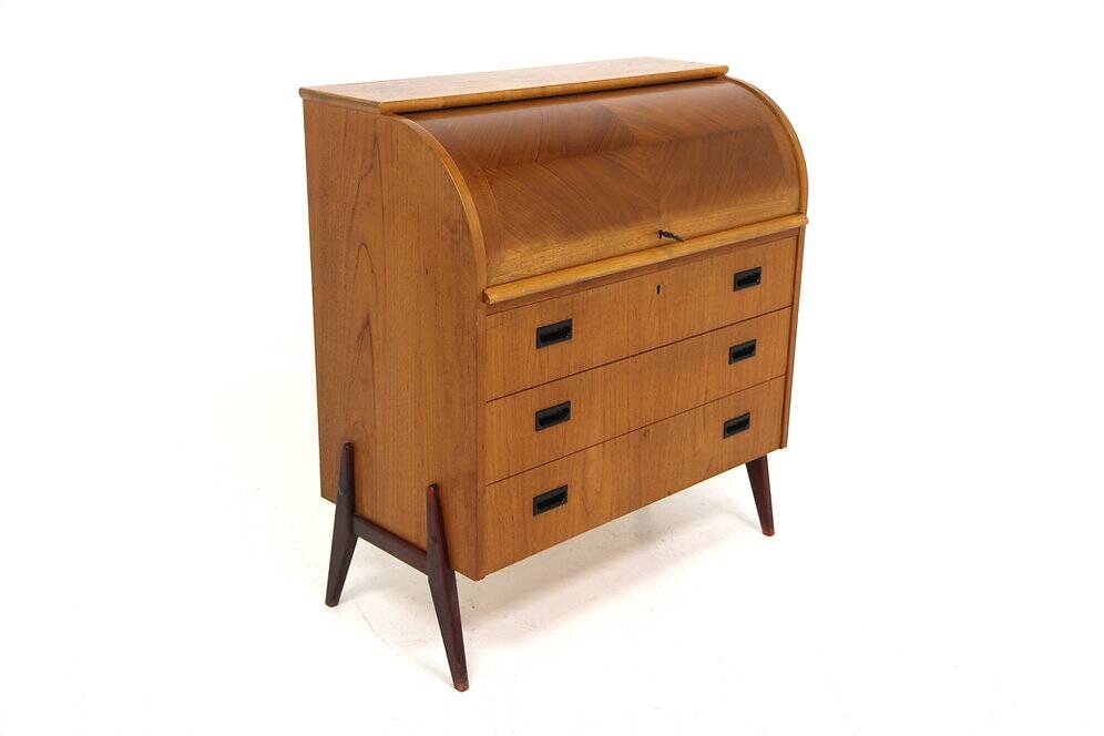 Secrétaire scandinave en teck, Suède, 1960