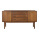 Midcentury G Plan 'E Gomme' Sideboard In Walnut And Brass. Vintage Modern /