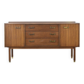 Midcentury G Plan 'E Gomme' Sideboard In Walnut And Brass. Vintage Modern /