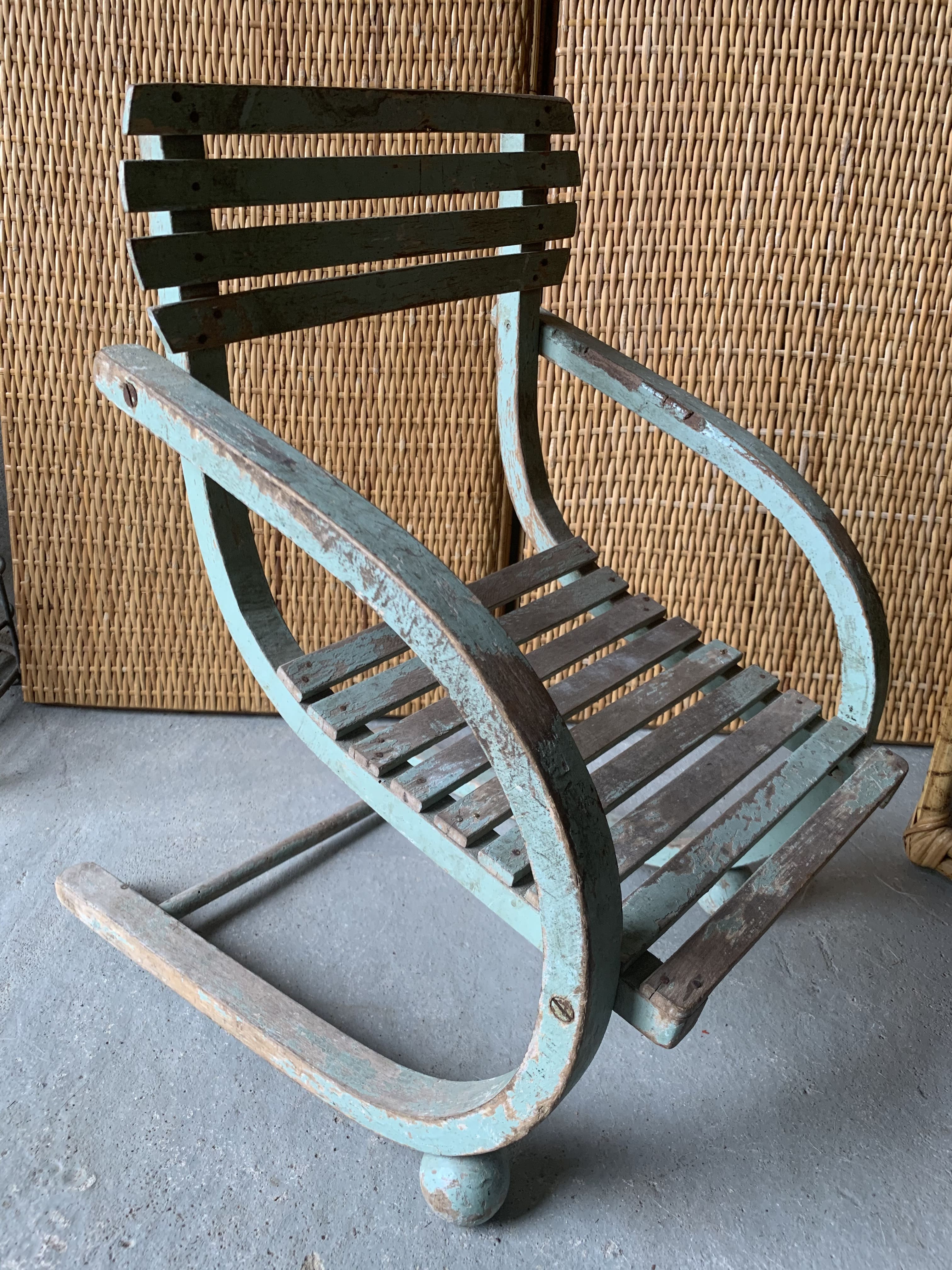 Wooden children's armchair