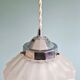 Art Deco frosted glass pendant, 1920s-30s