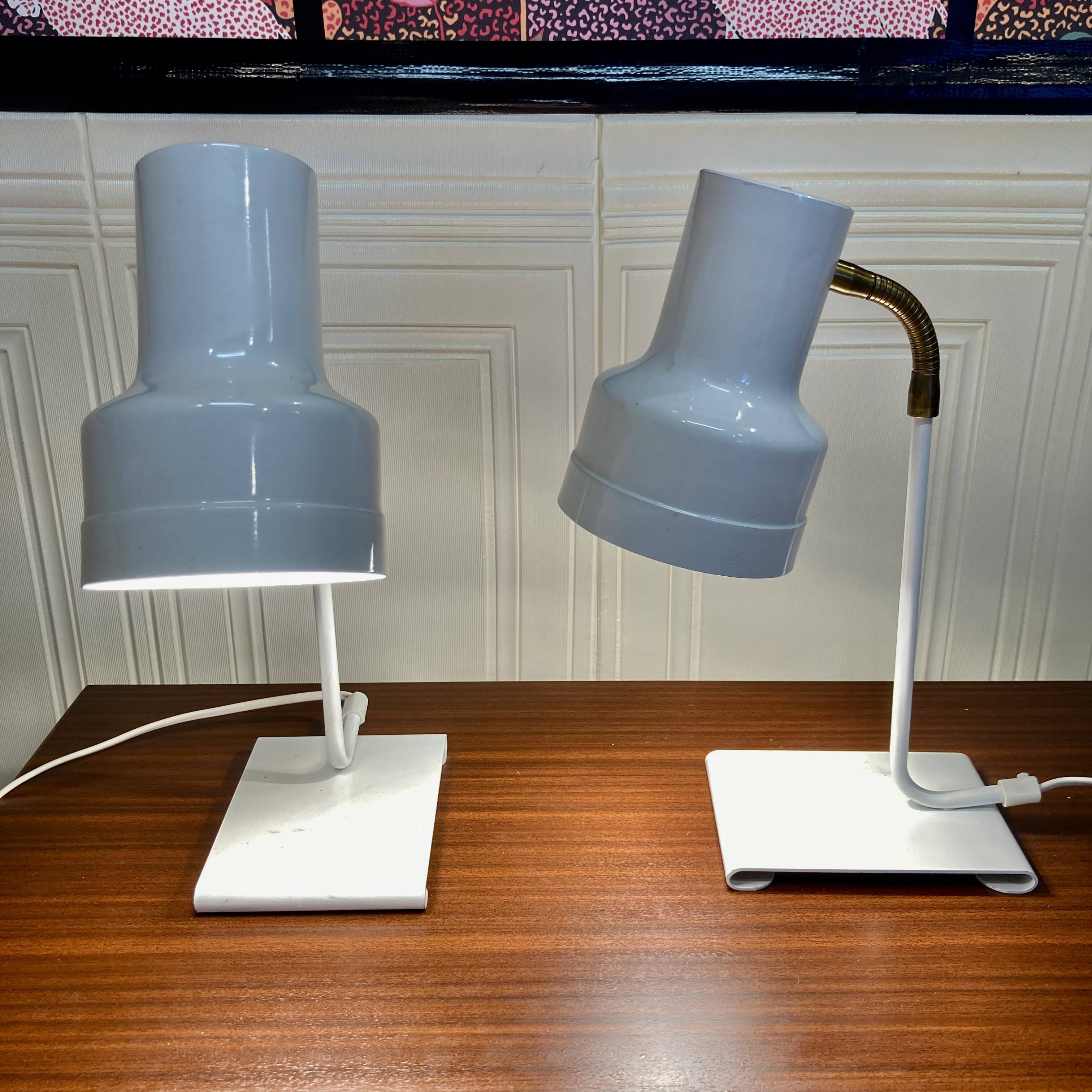 Paire de lampes métal Design scandinave.