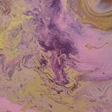 Brown and yellow abstract painting