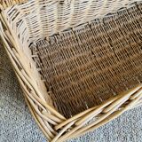 Coffre banc vintage en osier