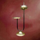 Art Deco floor ashtray in brass and metal