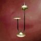 Art Deco floor ashtray in brass and metal