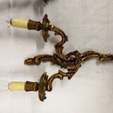 Paire d'appliques ancienne en bronze