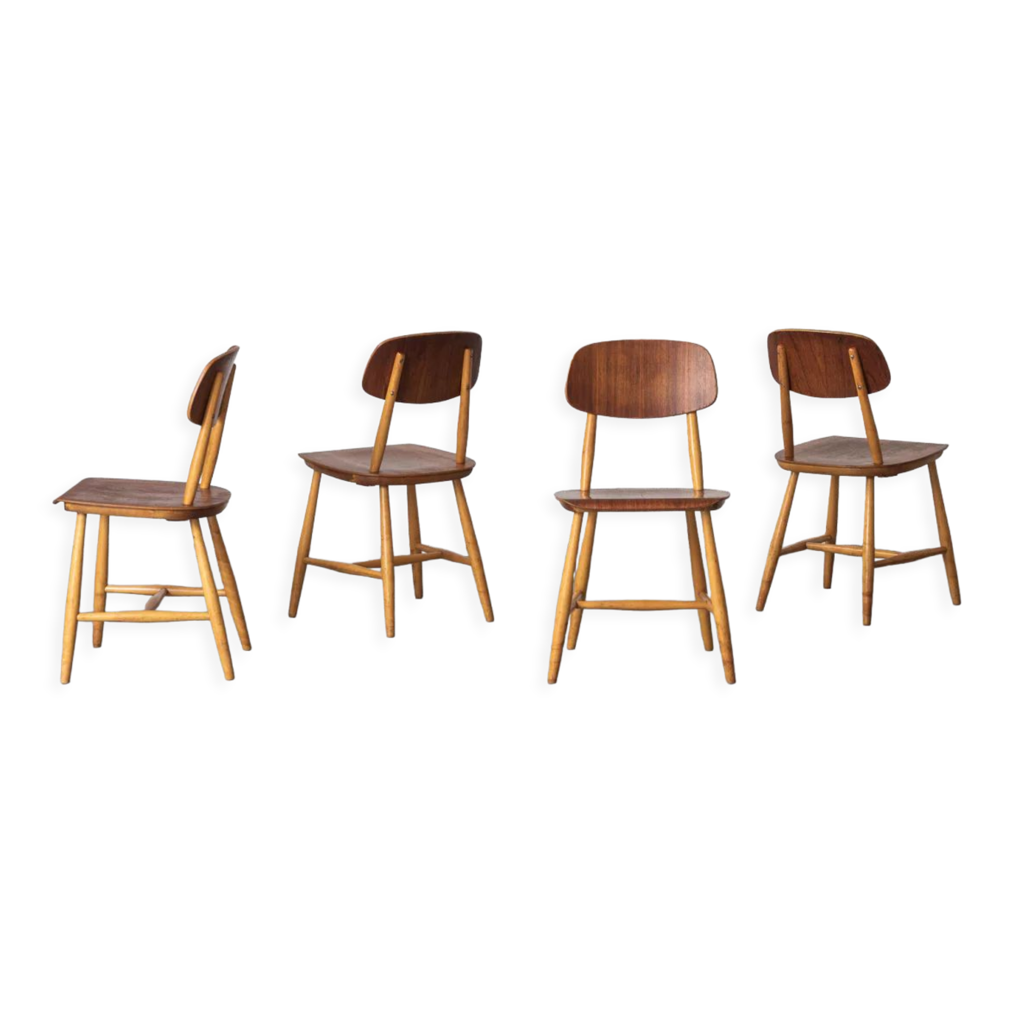 Set de 4 chaises de salle à manger par Martinsson & Axelsson pour Nässjö Stolfabrik, Suède, années 1960