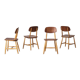 Set de 4 chaises de salle à manger par Martinsson & Axelsson pour Nässjö Stolfabrik, Suède, années 1960