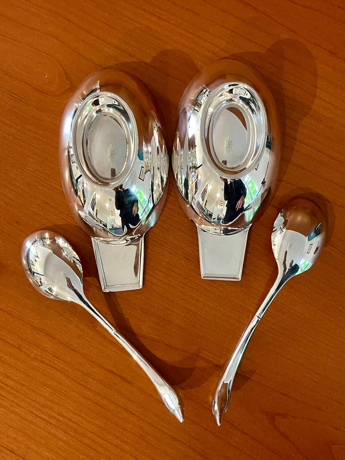 "Christofle, Gallia, 2 Swan Sauce Boats Christian Fjerdingstad