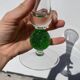 Green Murano glass vase