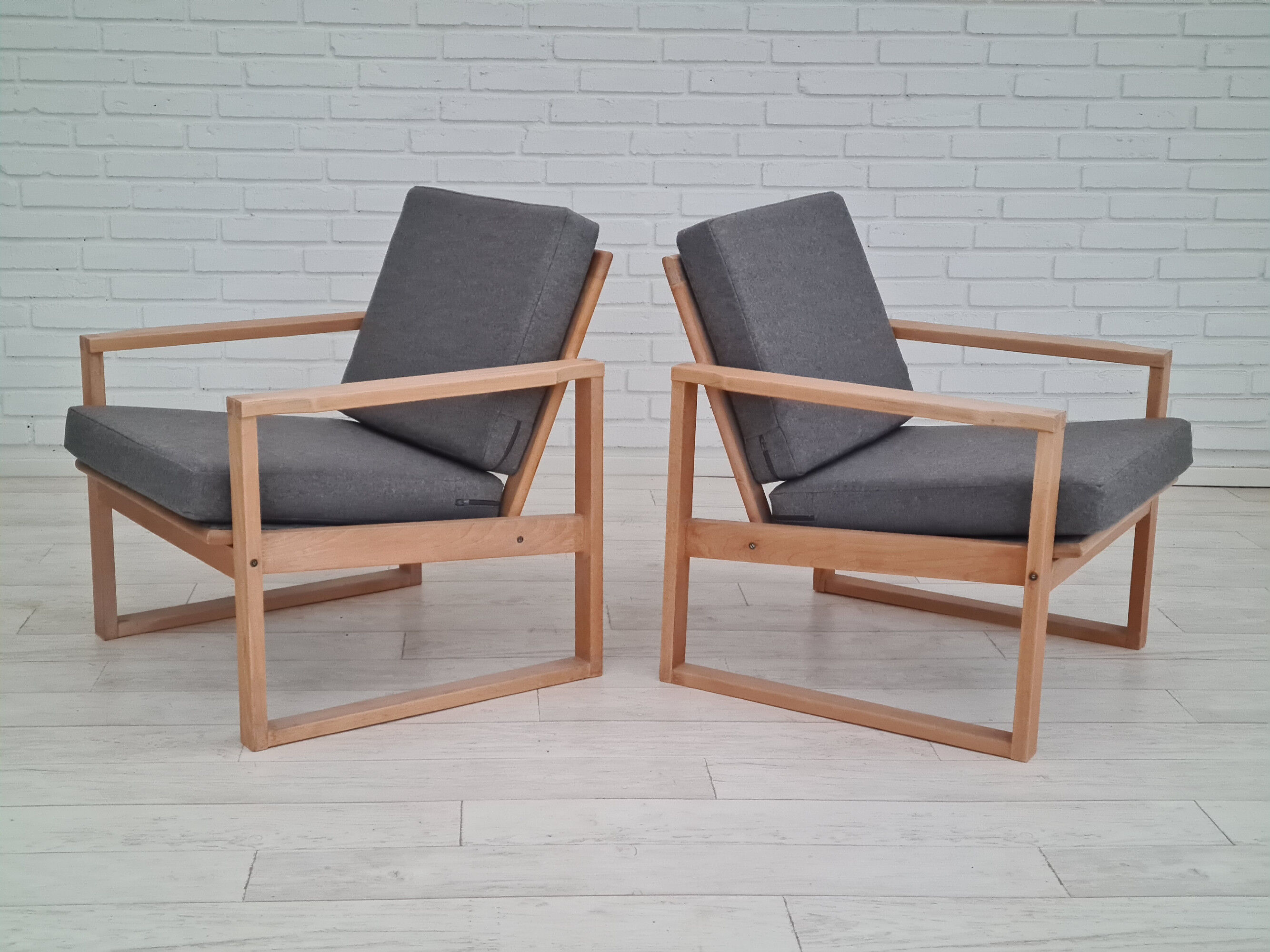 1970s, danish armchair, reupholstered, furniture wool, beech wood