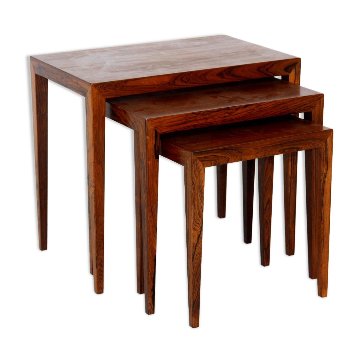 Rosewood trundle table, Severin Hansen, Denmark, 1960