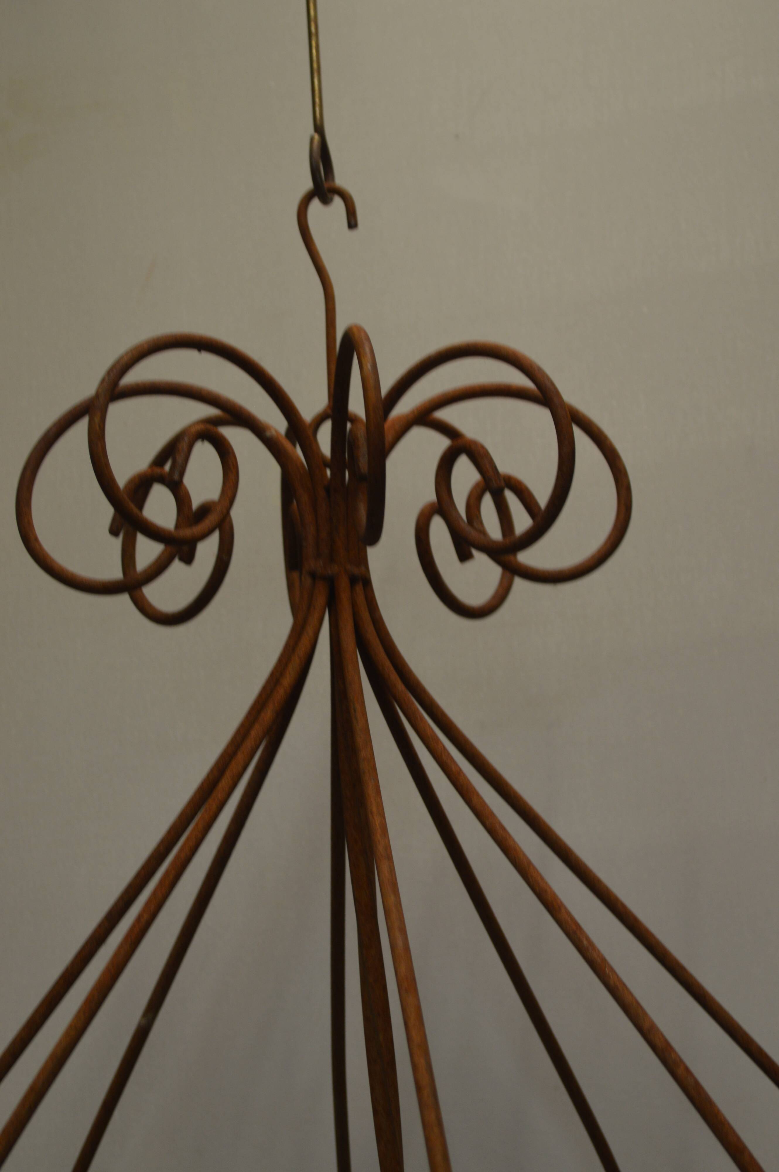 Wrought-iron candle chandelier