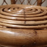 Vintage gold rattan armchair