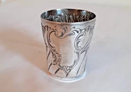 Antique Art Nouveau silver-plated cup