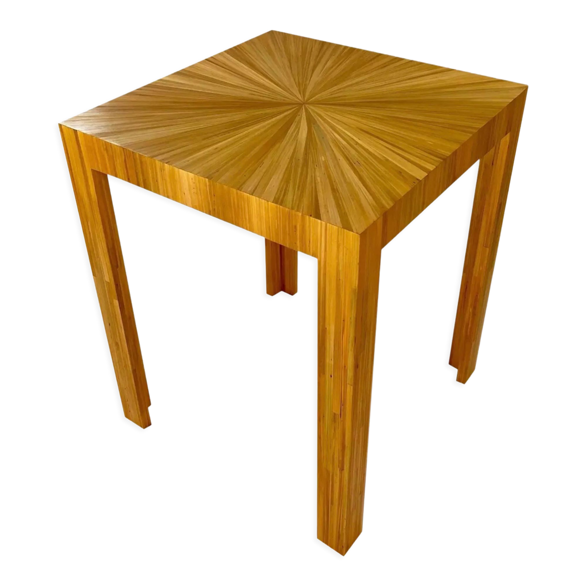 End of sofa straw marquetry