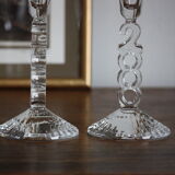 2 vintage champagne flutes in arques crystal