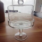 Cake stand, glass dome on a stand