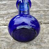 Blue glass vase