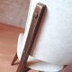 5 vintage chairs from the 60s, white leatherette, mahogany wood