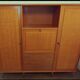 Wooden and rattan wardrobe