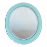 Vintage Beveled Glass Oval Mirror by A. Lupi for Cristal Luxor, Italy 1970