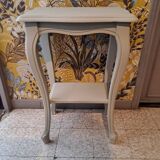 Console in gray painted wood with a lower tray 1920