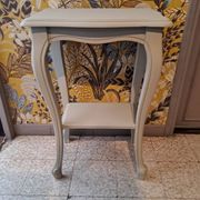 Console in gray painted wood with a lower tray 1920