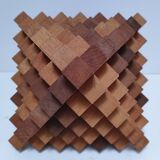 3D design wooden bookends