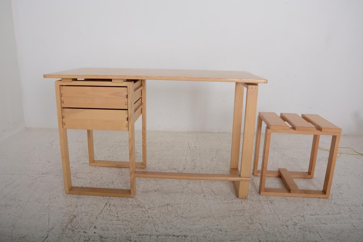 Desk and its stool dating from the 70s.