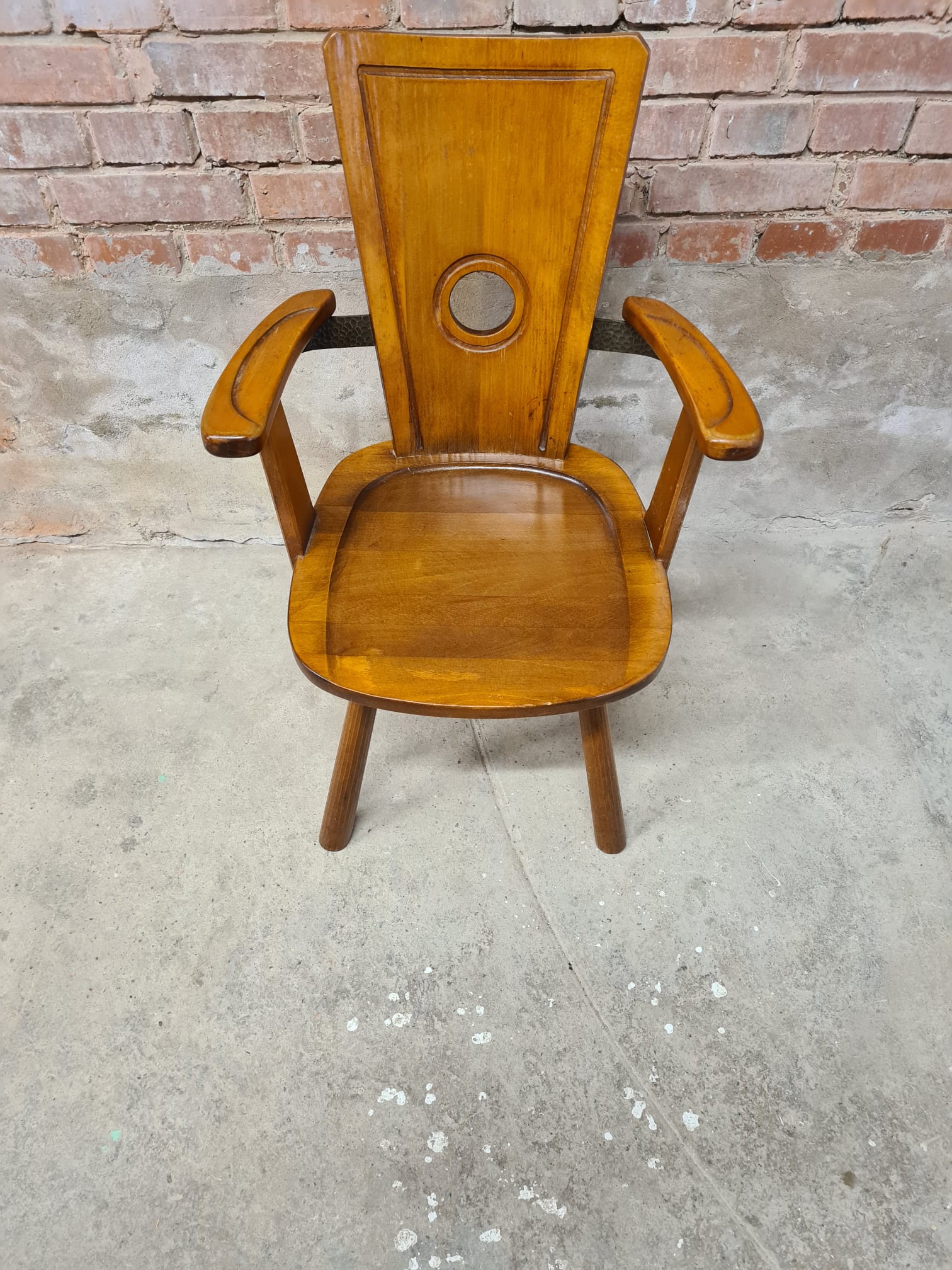 Chaise fauteuil brutaliste vintage