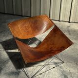 F675 "Butterfly" armchair in cognac patina by Pierre Paulin for Artifort 60