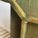 Vico Magistretti pour Cassina table Carimate vintage années 60 bois teintée